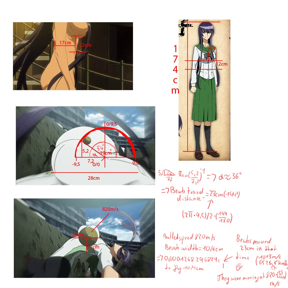 highschool of the dead bullet dodge math