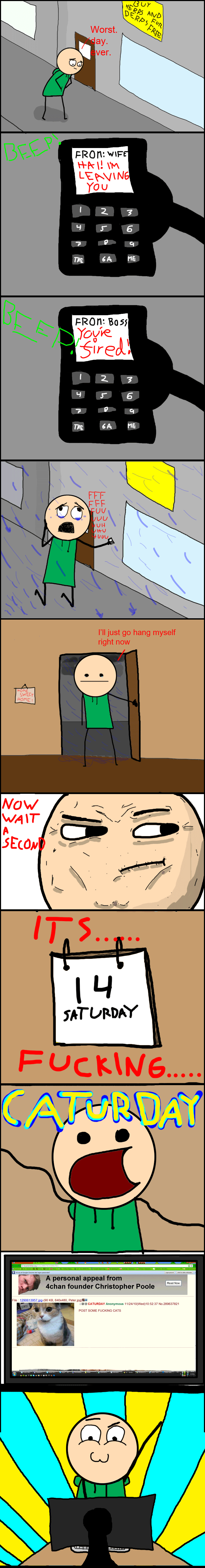 CATURDAY CATURDAY. Oc for my fellow funnyjunkers. Subscribe and thumb for more comics. I love constructive criticism so don't be afraid to leave a comment<br /> /f