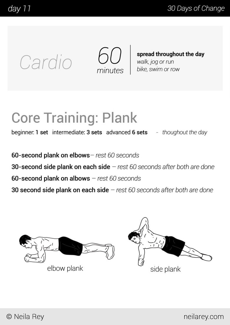 30-day Calisthenics/Cardio Exercise. predicting more favourites than thumbs. visual workout guides I routines for your fitness level Malte Training: Plank Stopw