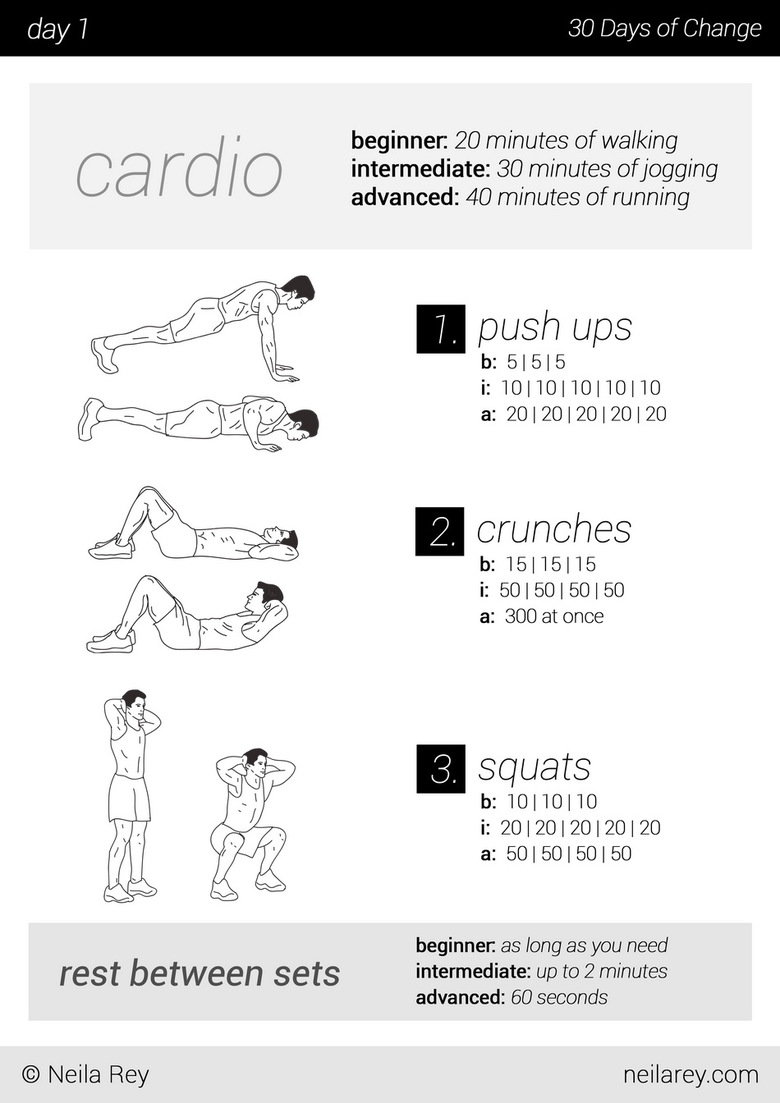 30-day Calisthenics/Cardio Exercise. predicting more favourites than thumbs. visual workout guides I routines for your fitness level Malte Training: Plank Stopw