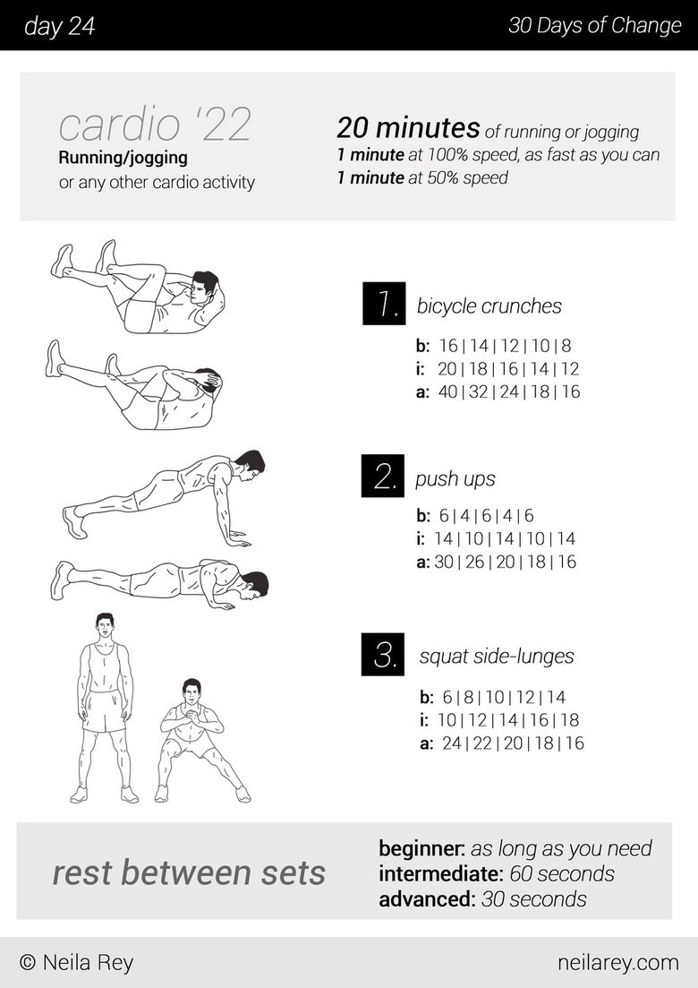 30-day Calisthenics/Cardio Exercise. predicting more favourites than thumbs. visual workout guides I routines for your fitness level Malte Training: Plank Stopw