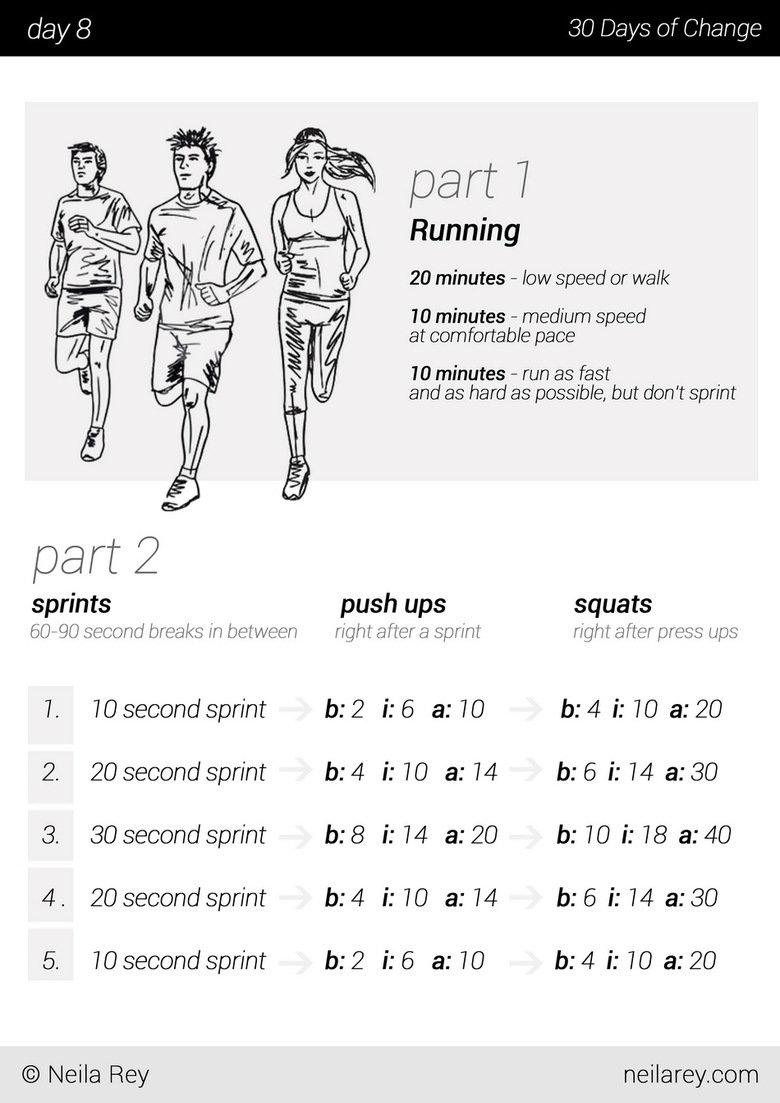 30-day Calisthenics/Cardio Exercise. predicting more favourites than thumbs. visual workout guides I routines for your fitness level Malte Training: Plank Stopw