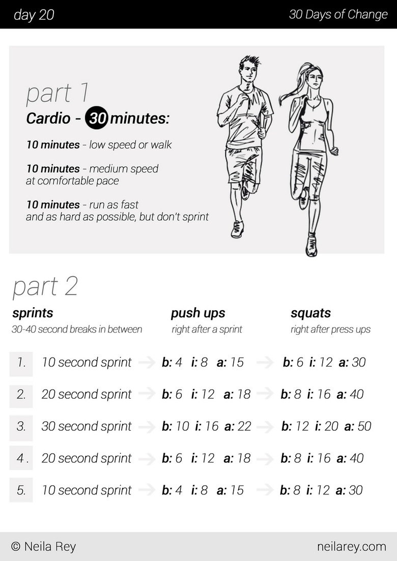 30-day Calisthenics/Cardio Exercise. predicting more favourites than thumbs. visual workout guides I routines for your fitness level Malte Training: Plank Stopw