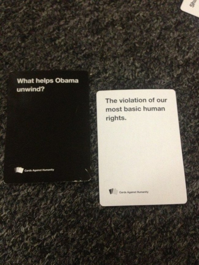 Cards against Humanity. .. Revenge your dad?