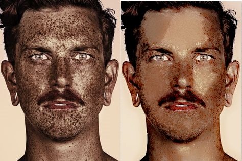 Celebrities stripped down. My (poor) attempt at what some famous (and not-so-famous) people might look like without their trademark freckles. Definitely seems l