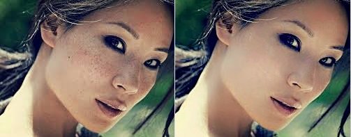 Celebrities stripped down. My (poor) attempt at what some famous (and not-so-famous) people might look like without their trademark freckles. Definitely seems l