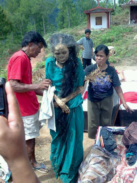 Check Description Check Description. Only in Indonesia, a corpse is usually being carried up to the grave, but in Toraja, the corpse is woken up letting it to walk to its grave.