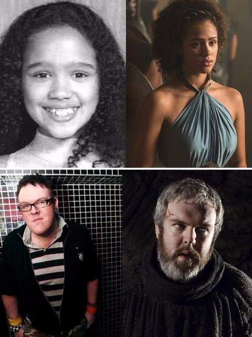 Childhood photos of GoT actors. . Childhood Photos of the cast of 'Game of Thrones'. Young Hodor reminds me of Nick Swardson.