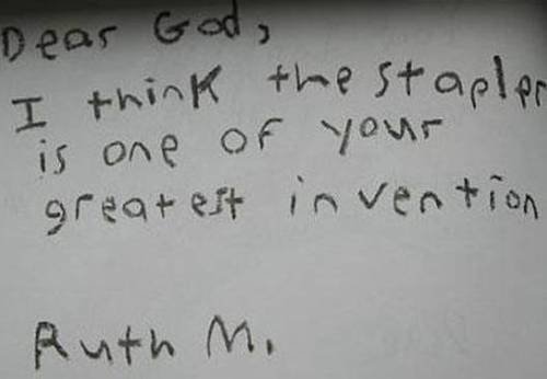 Children's letters to God. .. the shoes in church one