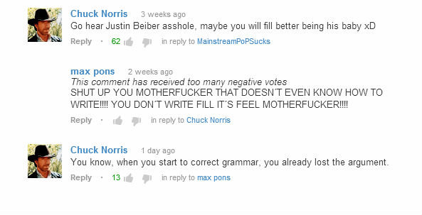 Chuck's View On Grammar Nazis Chuck's View On Grammar Nazis. Words from Chuck himself. Damn right these are straight from him. You mad, Grammar Nazi? Some sauce: www.youtube.com/watch?v=G3kv