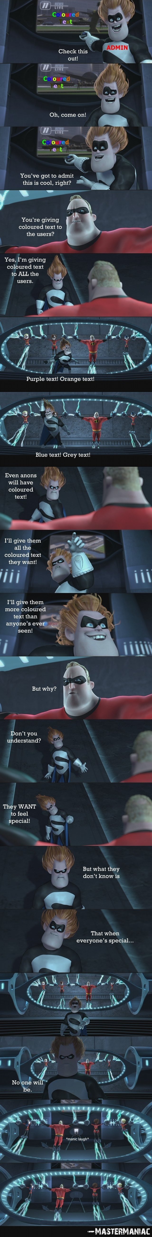 Colored Text Colored Text. Found this and after a little digging was able to find the original posting of it here on FJ. Credit to the maker. This was too good and too relev