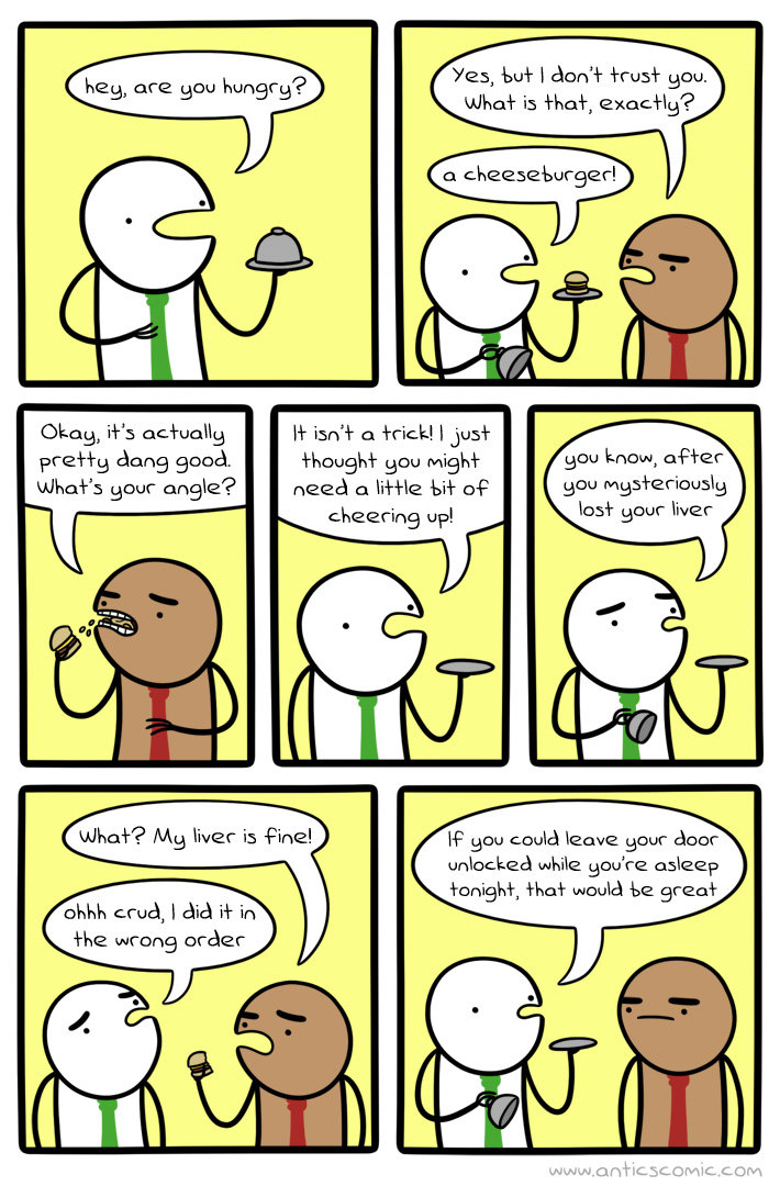 Comfort Food Comfort Food. Credits: anticscomic.com (best webcomic EVAR imho) ----------------------------------------------------------------------------------- Add me and