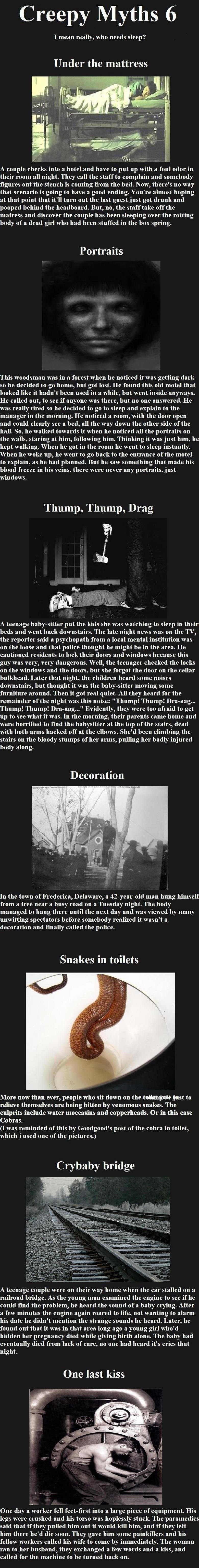 Creepy myth 6 (rp) Creepy myth 6 (rp). A guy named Blazeone has been reposting my myths posts with my permission, because so many new people have not seen them, and he hasnt repos
