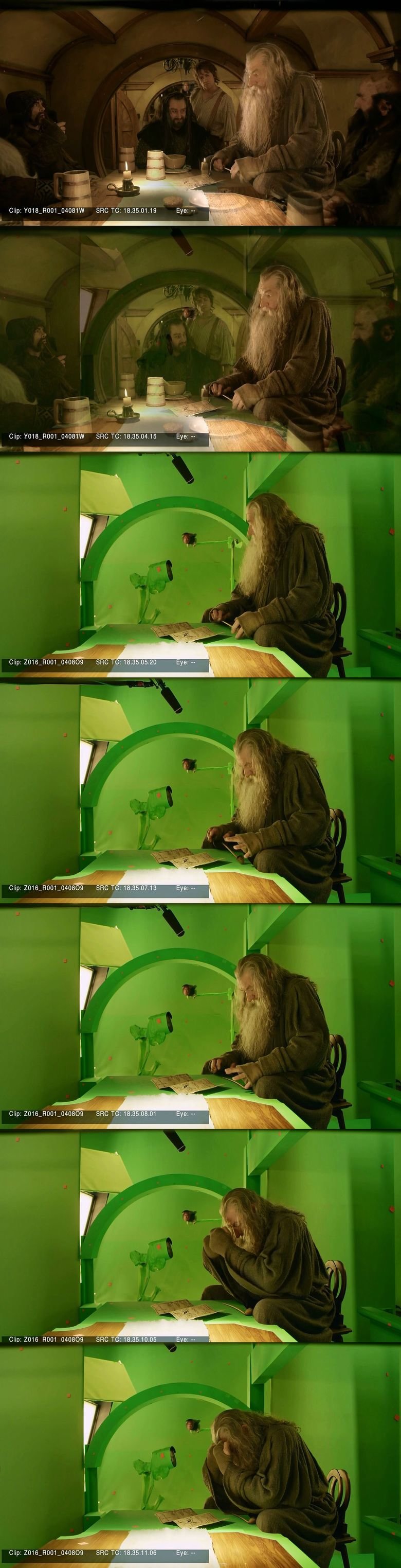 Gandalf the Grave Gandalf the Grave. During the filming of the Hobbit movies Sir Ian McKellen, who plays Gandalf, had to shoot most of his scenes alone with nothing but green scr