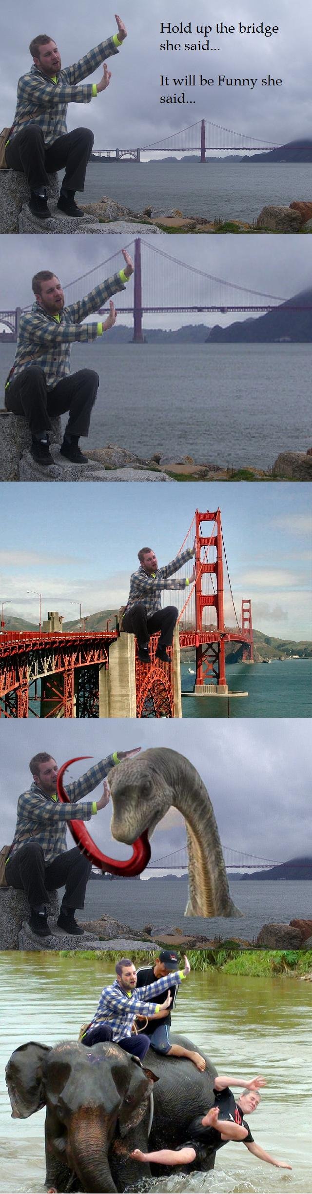 Golden Gate Bridge guy Golden Gate Bridge guy. If people like this I'll post more. Back in August of last year I was surfing the web and I came across this funny thread where people w
