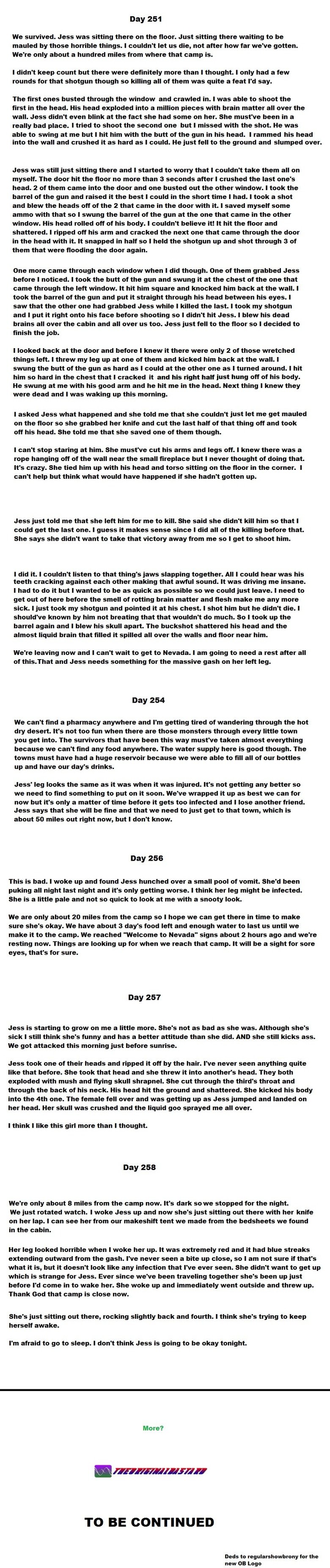 OB's Story pt 5 OB's Story pt 5. -ENLARGE- This is the 5th installment but certainly not the last ;) Please rate /10 in comments for others! Part 1: /channel/morbid-channel/OB+