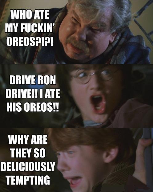 Oreos! Oreos!. EDIT: OVER 2000 THUMBS. THANK YOU.! <br /> EDIT: OMG #1 on front page. thank you all. :')<br /> Credit to MorningOnTumblr<br /> . WHO