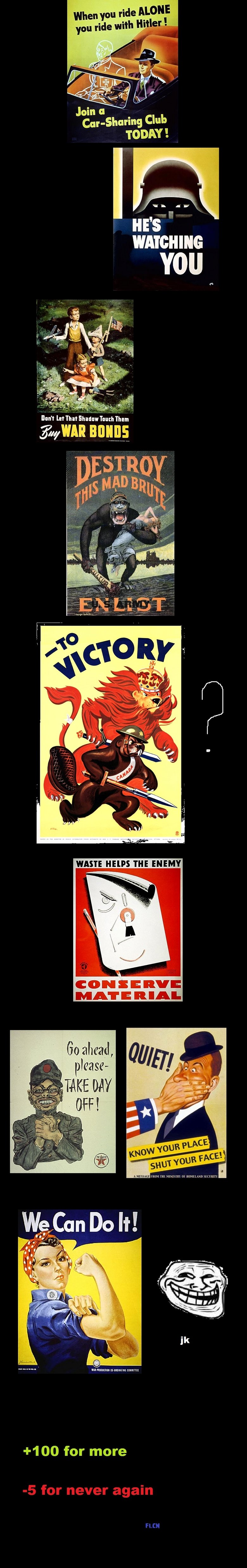 Outrageous Propaganda Comp pt. 1 (WWII) Outrageous Propaganda Comp pt. 1 (WWII). Thank you for frontpage! Check out my latest OC! /funny_pictures/2102029/Funnyjunk+Has+Porn+OC/ PART 2: /funny_pictures