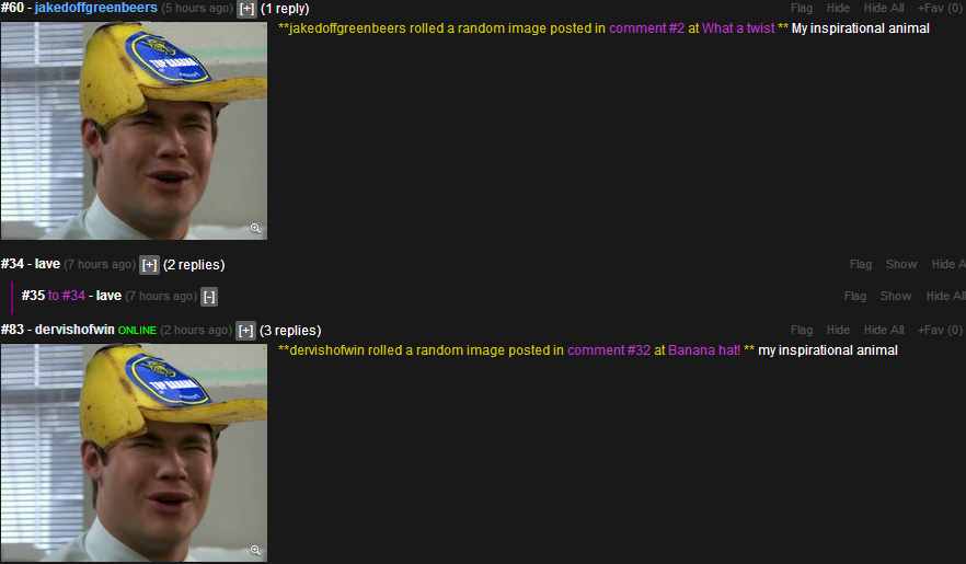 Same pic, different posts Same pic, different posts. Two different users rolled the same picture in the same thread but the rolled pictures were posted by different persons at different