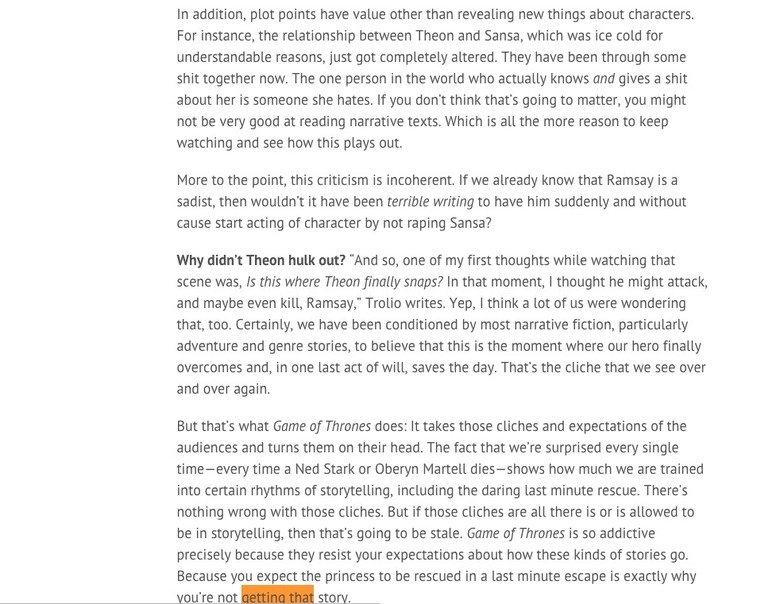 Sansa rape arguments debunked. You will probably enjoy reading this. Of course it's not mine, here's the source: www.rawstory.com/2015/05/all-hopefully-of-the-b