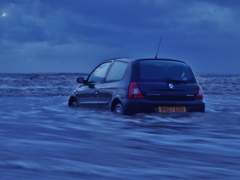 So I went to the beach yesterday. So me and my friend went to the beach at Weston Super-Mare not realising that it was the highest tide in 8 years. We came back