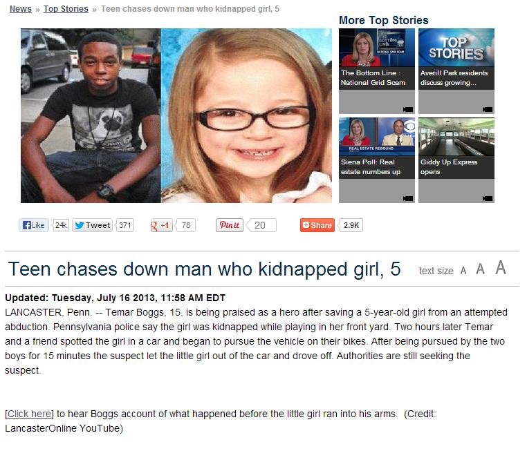 Something Worth Covering Something Worth Covering. Faith in black people: +1 The other link: www.youtube.com/watch?v=Fd31e02l3jk. News In ‘Peg Stories my Teen chases down man who kidnap