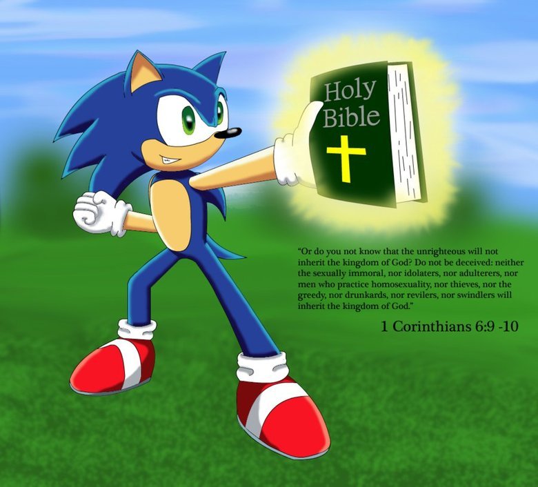 Sonic is Christian. . Sonic was once fhat, new J/ k Jesus Christ. M, snafus fie: Her}: is mar god" , maps is in the £[" Jilt'_ Er /iis (iod- 146: 5. Fzuck me Jesus