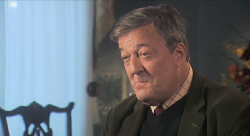 Stephen Fry ladies and gentlemen. . APPOSE WHAT OSCAR BE_ |: REVED IN v, fl),,! , HE DIED, IN OE YO’ UFE (idfc'. I'm a Christian, and I now know the reasoning behind Atheism. And all I have to say is..........Jesus.....