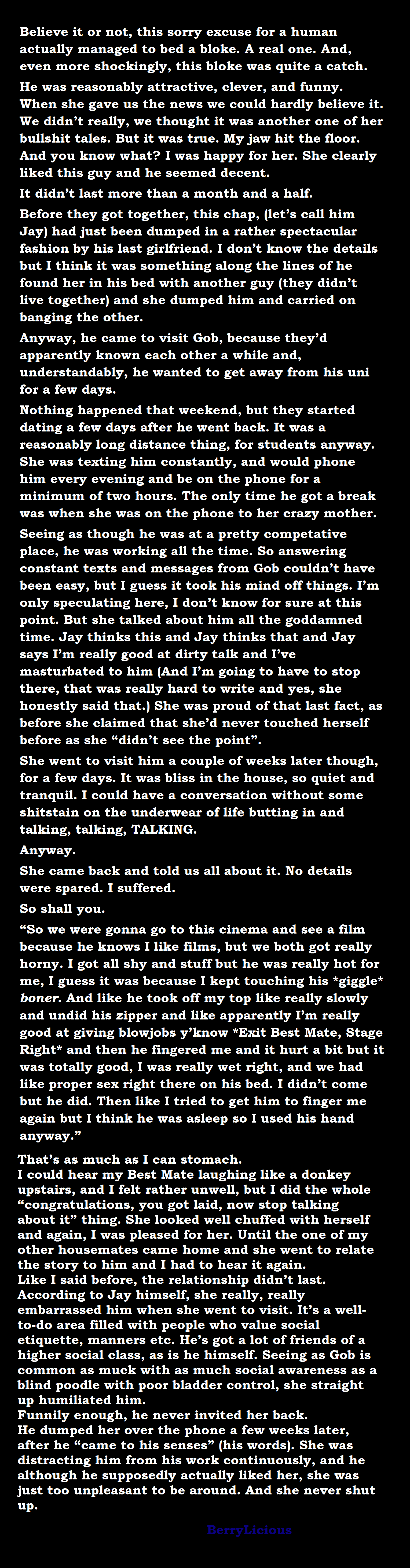Weaboo Stories: Gob Gets Laid Weaboo Stories: Gob Gets Laid. I felt a bit sorry for her in this instance. But I guess if you're an obnoxious prat who thinks they're clever and cool and funny
