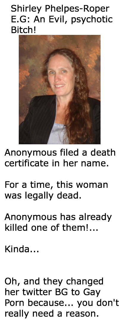 Westboro get their arses kicked! Westboro get their arses kicked!. Anonymous is making good on their promise to royally these mindless bastards up the arse until the painful irony explodes out