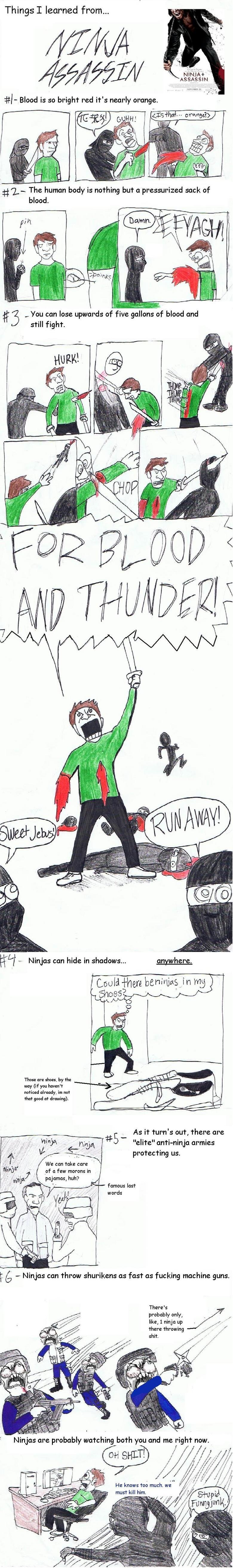 What ninja Assassin taught me What ninja Assassin taught me. I know ninja assassin came out a while ago, but better late then never! Hit the green button if you like!<br /> OH MA GAWD!