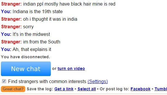 Why Omegle why..... . Stranger: tit smiley You: I like his Drunk Minecraft series and his Horror games playlist Stranger: i love his horror games You: I just st