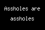 Assholes are assholes
