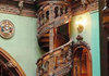 Amazing wood carved spiral staircase