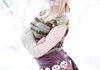 Winter blonde girl
