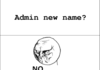 Admin name change
