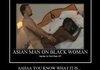 Asian guy on black girl.